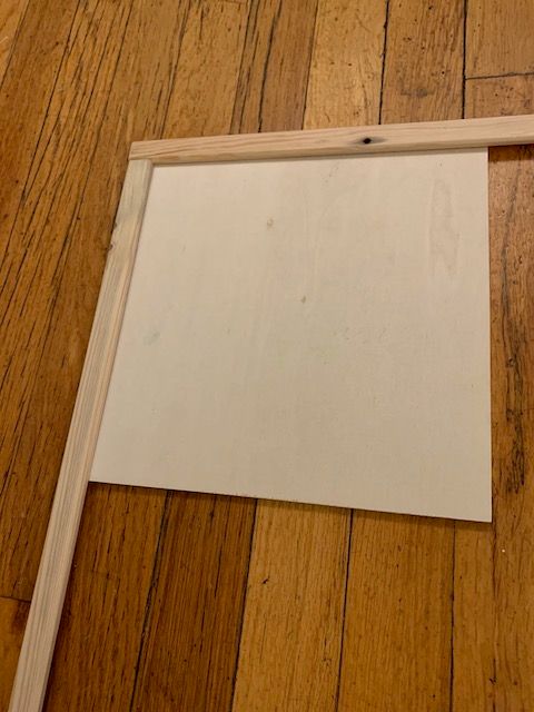 Checking the rebate - in this shot the edges are just butted but they will be mitred corners when done