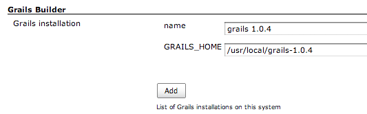 Hudson - grails