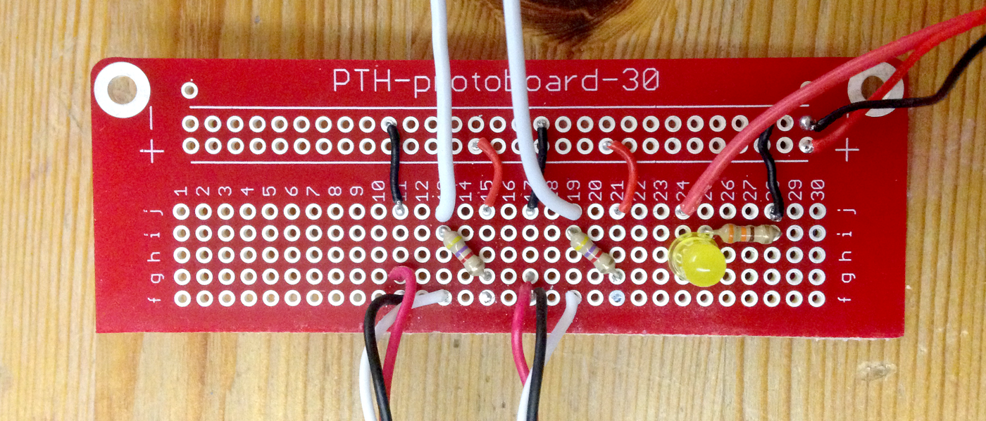 Circuit wired up in parasitic power mode