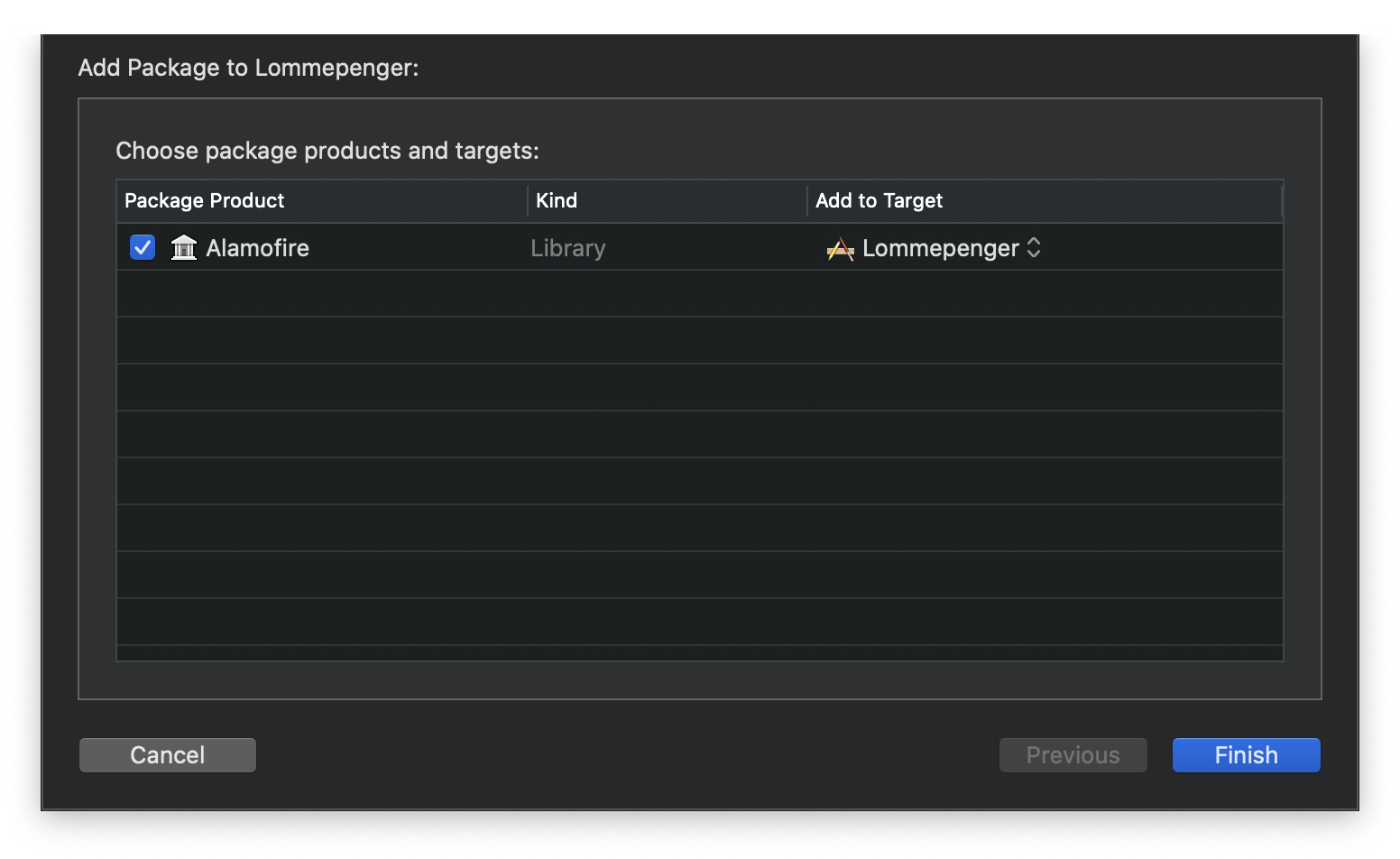Add package confirmation Add package confirmation