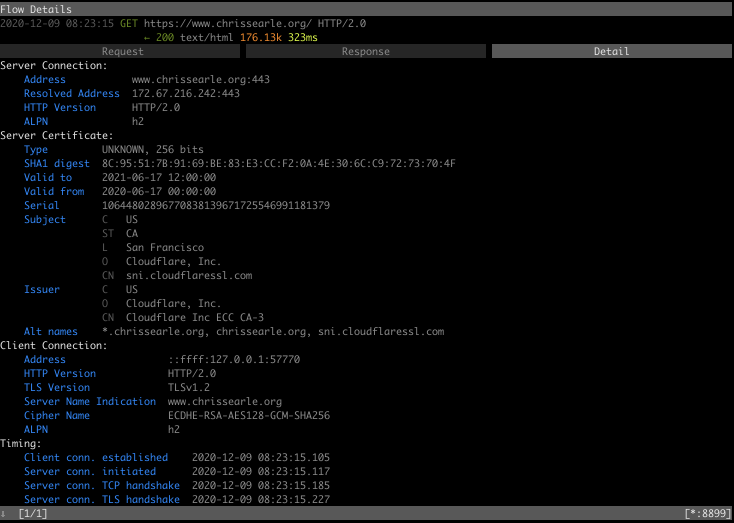 mitmproxy curl details mitmproxy curl details